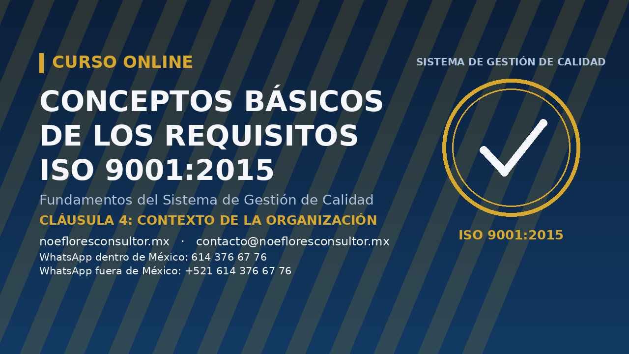 Curso en línea: Conceptos básicos de los requisitos de la norma ISO 9001:2015